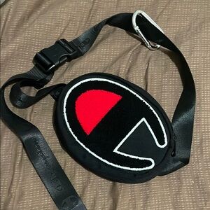 Champion Black and Red Belt Bag